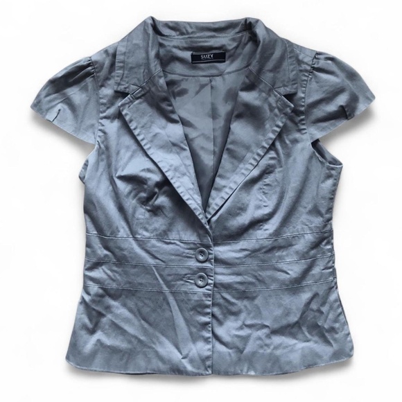 Suzy Shier Grey Blazer - Picture 2 of 6